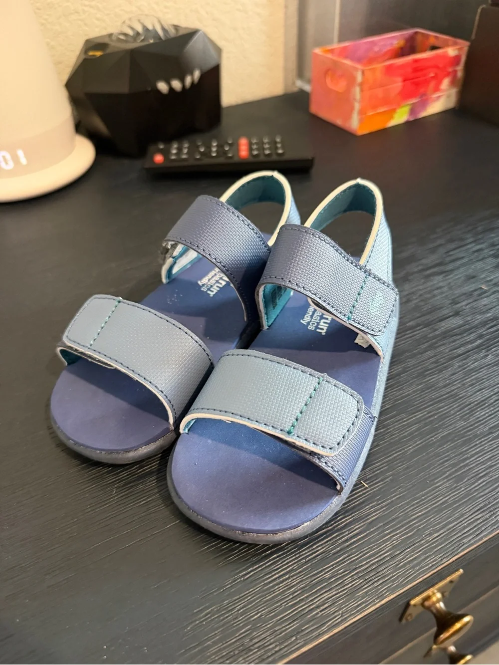 See Kai Run Navy Blue Kids Velcro Sandals
